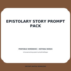 Epistolary Writing Prompts | Letters, Emails and Documents Story Kit | Printable PDF