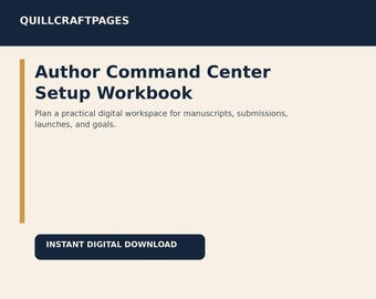 Author Command Center Notion Template | Manuscript, Submission, Marketing Workspace (Digital Download)