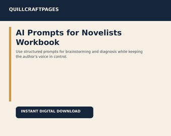 200 AI Prompts for Novelists | Plot, Character, Revision (Digital Download)