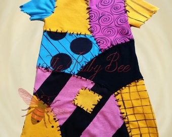 Sally Patchwork Dress: Nightmare Before Christmas Inspired, Upcycled Fabrics made to order by TheRubyBee