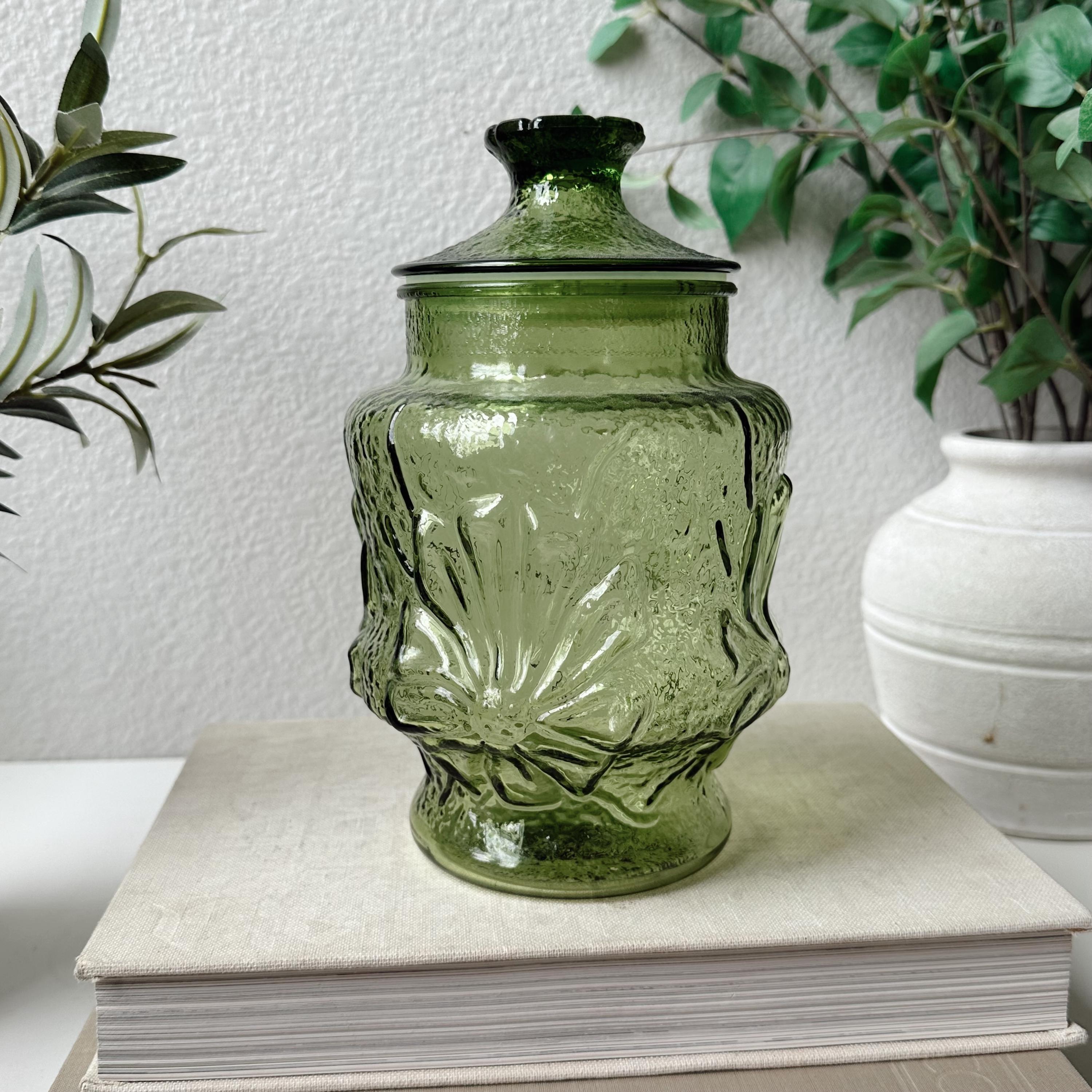 Vintage Anchor Hocking Glass Canisters - Etsy