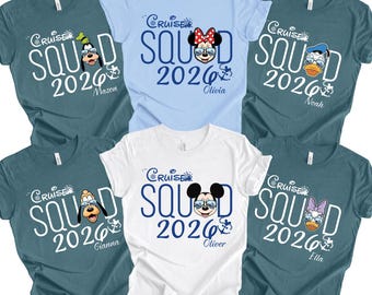 Disney Cruise shirt met alle personages, shirt Disney Cruise 2026, Disney Cruise shirts, shirt Disney Cruise Squad, bijpassende shirts Disney Cruise