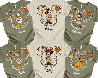 Benutzerdefinierte Disney Animal Kingdom Shirts, Safari Familie passende Shirts, Disney Trip Shirts, Disney Geburtstag Shirt, Disneyworld Familie Shirt Gigi