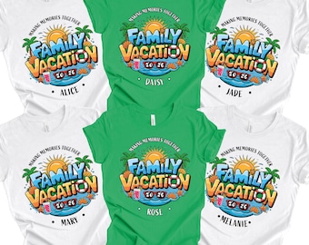 Custom Family Matching Tee, Family Vacation 2026 T-shirt, Creating Memories Together Shirts, Family Vacation Shirts, Family Beach Trip Shirt