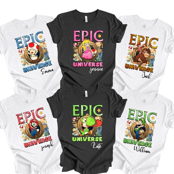 Custom Epic Universe Shirt, Epic Universe Family Vacation Shirt, Super Mario Matching Group Tees, Mario Epic Universe 2026 Shirt, Trip Shirt