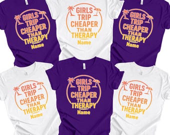 Benutzerdefinierte Sommerferien T-Shirt, Mädchen Reise Therapie T-Shirt, Mädchen Urlaub Shirt, Wochenendreise Shirt, benutzerdefinierte Mädchen Reise Shirt, Sommerferien Shirt