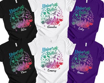 Camiseta de Disney Hollywood Studios, camiseta de Hollywood Studios, camiseta de viaje a Hollywood Studios, camiseta de vacaciones familiares de Disney, camisetas con nombres de familia de Disney