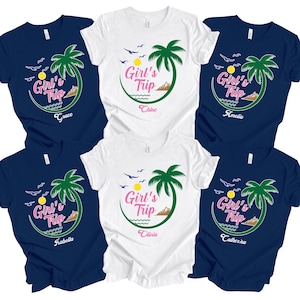 Custom Girls 2025 Trip Shirt, Custom Beach Tees For Girls Trip, Custom Vacation Shirt, Personalized Friends Tee, Custom Family Vacation Tees