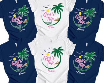 Benutzerdefinierte Mädchen 2026 Reise Shirt, benutzerdefinierte Strand T-Shirts für Mädchen Reise, benutzerdefinierte Urlaub Shirt, personalisierte Freunde T-Shirt, benutzerdefinierte Familien Urlaub T-Shirts