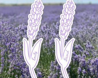 Lavender Die-Cut Place Card Template: Editable Wedding Seating Cards (Digital Download)