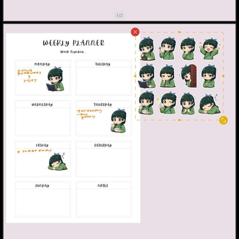 Kolorowanki anime "Pamiętniki aptekarza" | 20 arkuszy do druku dla dorosłych | Grafika liniowa (pobierz plik PDF) zdjęcie 10