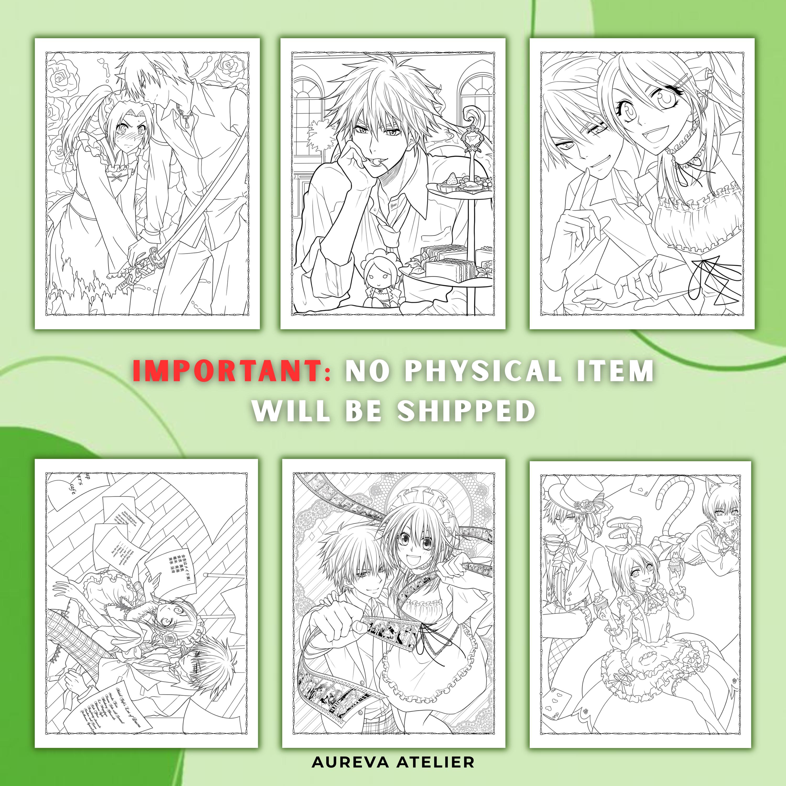 Sama Color In Anime Coloring Pages | Kaichou Wa Maid-sama! Inspired Spring Coloring ...