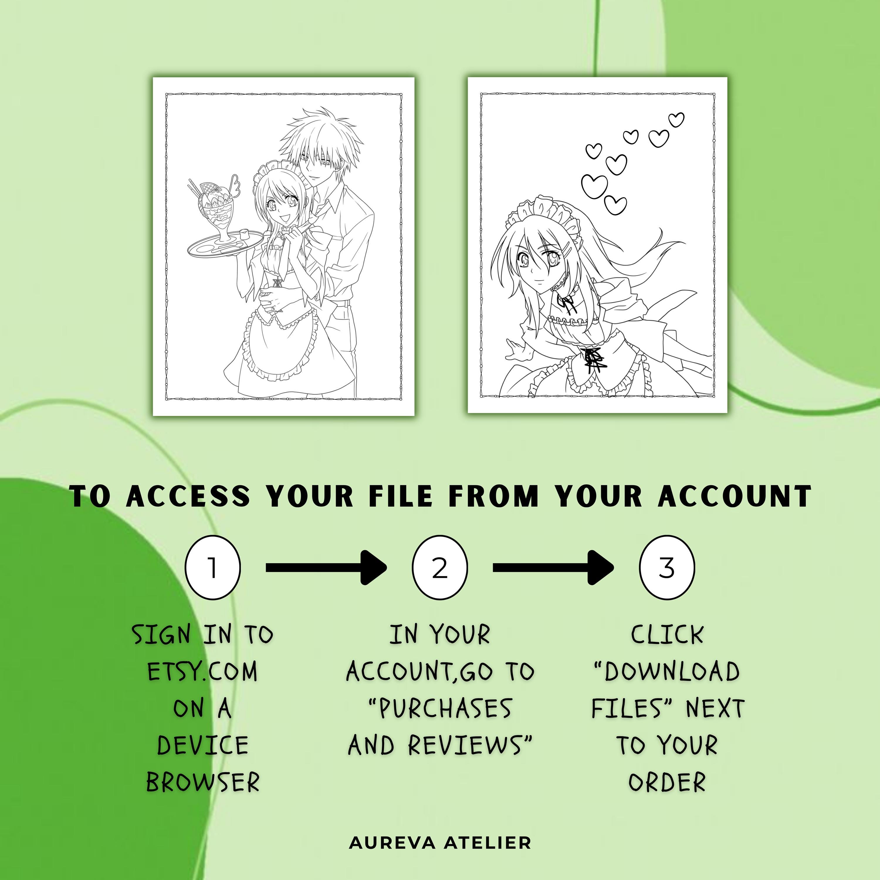 Sama Color In Anime Coloring Pages | Kaichou Wa Maid-sama! Inspired Spring Coloring ...