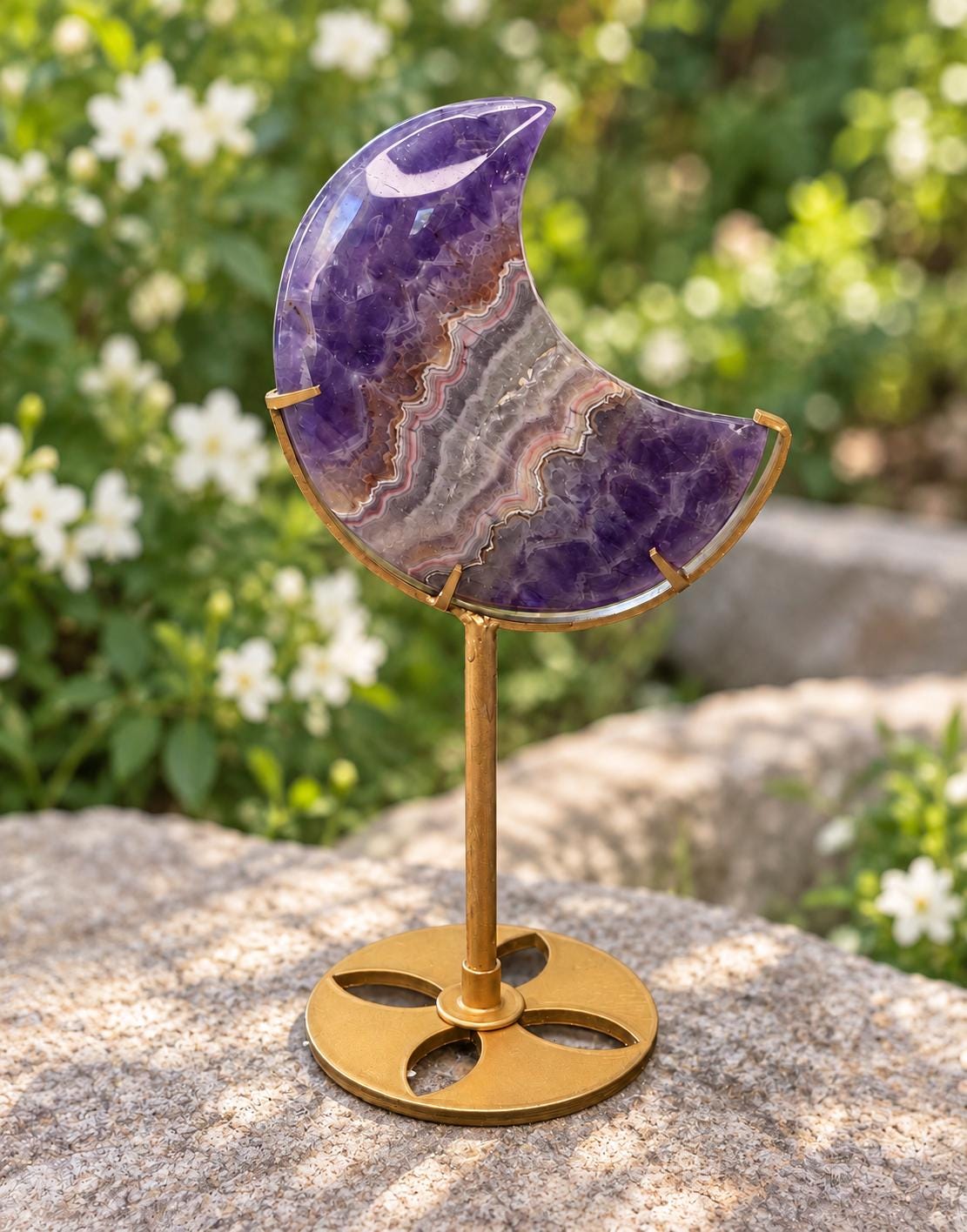 Crescent Moon Crystal Stand - Etsy