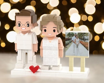 Figuras de ladrillos personalizadas a partir de tu foto, regalo personalizado de bloques para parejas, figuras personalizadas de Brick Me, regalo para parejas, amigos, novios y mamás.