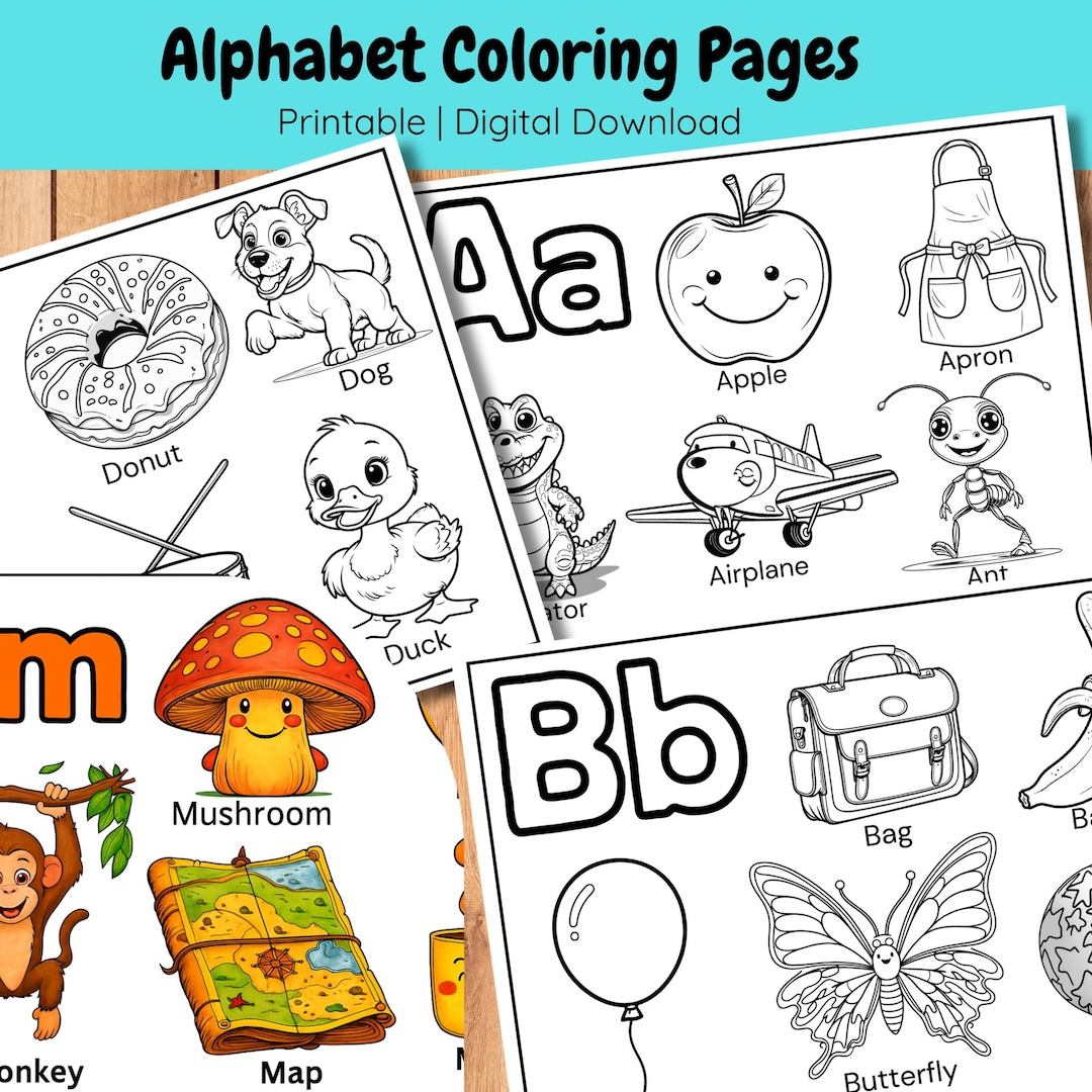 ABC Coloring Pages for Preschoolers | Fun Learning A-Z Alphabet ...