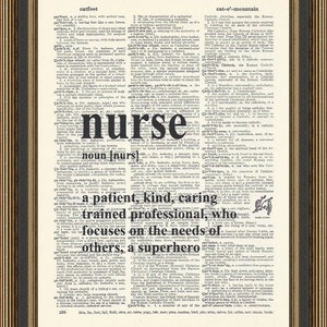 Nurse definition print, Nurse appreciation quote, nursing student, register nurse gift, nursing school wall decor, gift for RN, Nordic Print