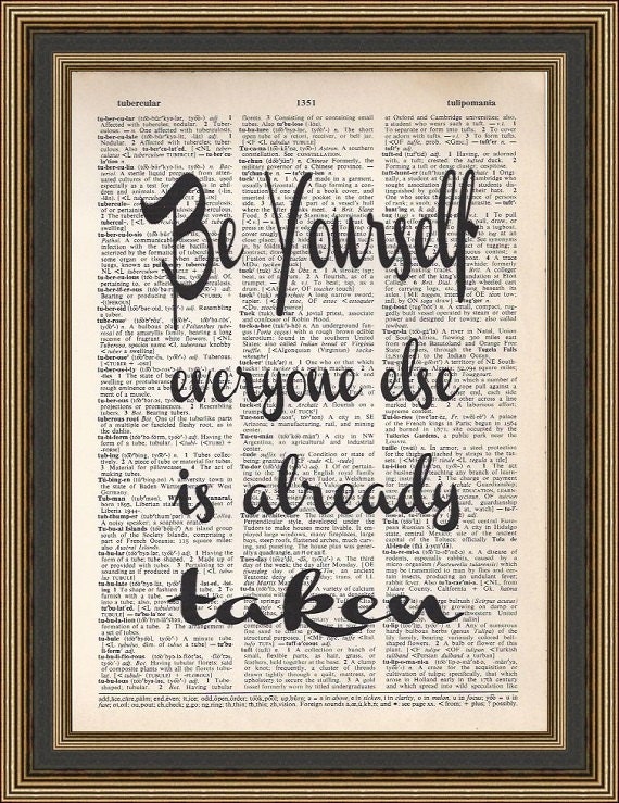 Oscar Wilde Inspirational Quote Be Yourself Everyone Else - Etsy