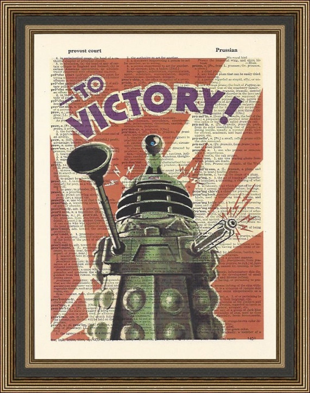 Doctor Who Daleks to Victory Propaganda Style Illustration is Printed on a  Vintage Dictionary Page. Dr Who Print, Dalek Art, TV Series Print - Etsy UK