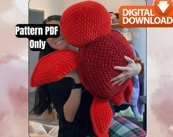 Crochet Turtle Pattern Human Size PDF | Giant Plush Toy | Step-by-Step Instructions