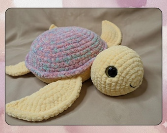 Crochet Turtle Pattern Human Size PDF | Giant Plush Toy | Step-by-Step Instructions