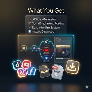 ai video generator workflow interface with automated prompt creation and faceless video production system for content creators