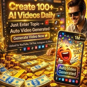 faceless video creation automation example showing AI generated video pipeline from topic input to final content output