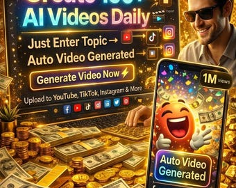 N8N Automation Bundle: AI Video Generator, Social Media Poster (JSON)