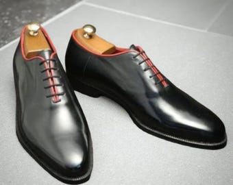 Handmade Leather Oxford Wholecut Shoes: Goodyear Welt Construction