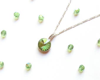 Peridot Necklace, August Birthstone Necklace, August Birthstone Pendant, August Birthday Jewelry, August Birthstone Jewelry