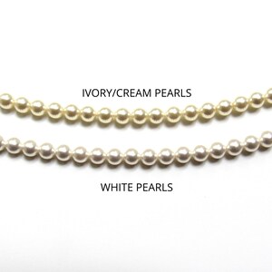 Chunky Pearl Necklace, Large 10MM Pearls, Backdrop Necklace, White Pearl or Ivory Pearl, Big Pearl Choker Necklace One Strand Pearl Necklace image 5