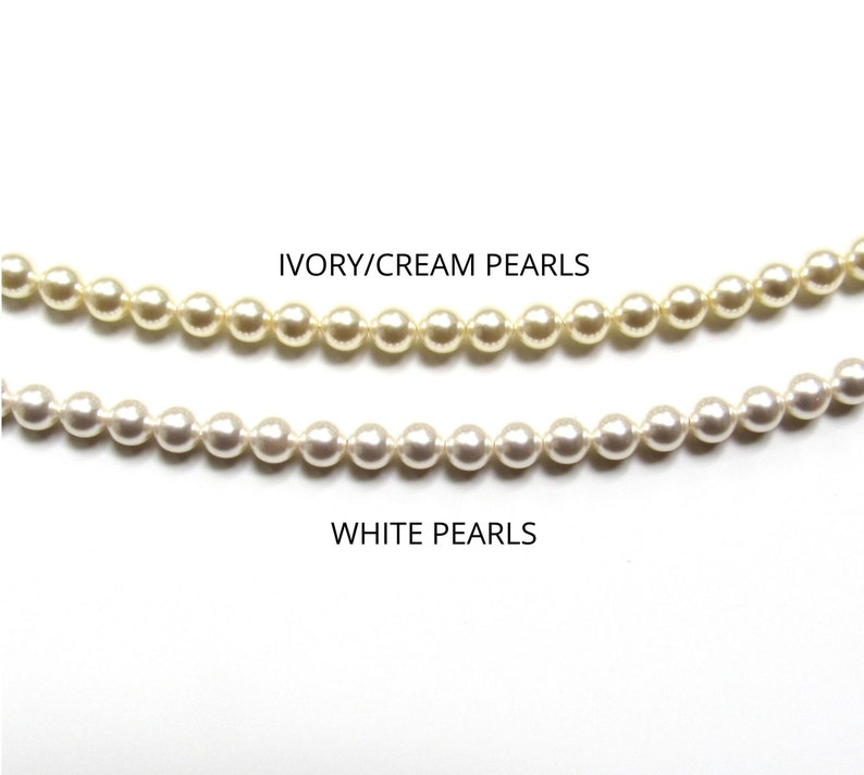 Chunky Pearl Necklace, Large 10MM Pearls, Backdrop Necklace, White Pearl or Ivory Pearl, Big Pearl Choker Necklace One Strand Pearl Necklace image 5