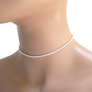 Pearl Choker Necklace, Seed Pearl Necklace, White Pearl OR Ivory Pearl, Dainty Choker Beaded Pearl Mini Pearl Tiny Pearl, Gift for Her