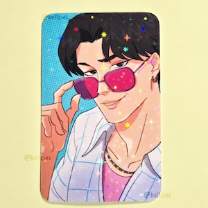 Jinu Photocard Sticker | Kpop Demon Hunters inspired holographic sticker | Saja Boys