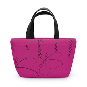 Vibrant Butterfly Lunch Bag - Stylish Eco-Friendly Tote for School, Work, Picnics, Gifts, or Everyday Use