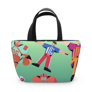 Lunchtas met voetbalthema voor kinderen, speelse sportkoeler, leuke lunchtas, ideaal voor school, feestjes en speeldagen