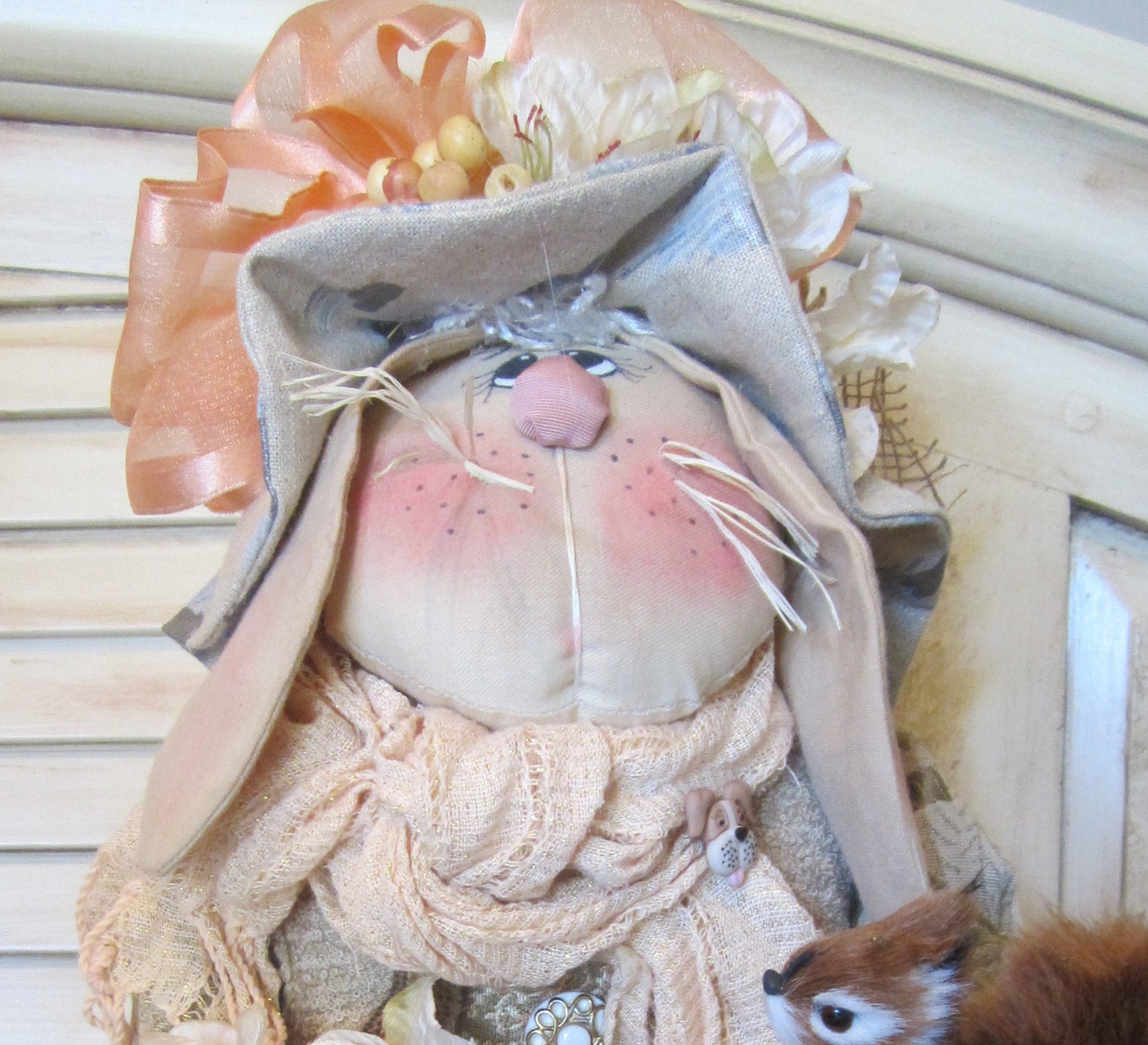 Rose The Rabbit Hand Made Free Standing Art Doll ooak | Etsy