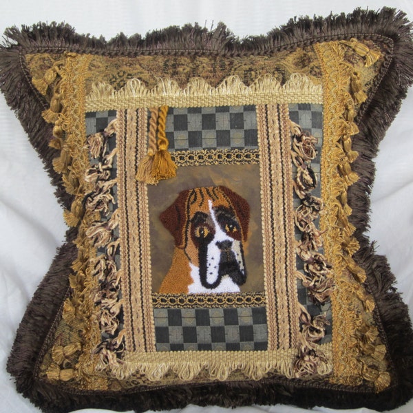 Boxer Dog Embroidery Etsy
