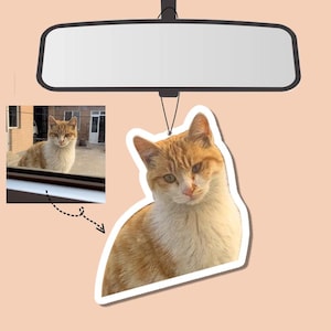 Unique Car Air Freshener with Photo – Personalized Hanging Car Air Freshener,Custom Photo Car Air Freshener，Personalized Photo Freshener