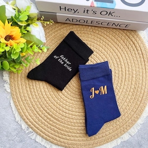 Custom Name Socks|Wedding Party Socks｜Groomsman socks｜Anniversary Gift for Couple｜Gift For friend|Creative Gift|Personalized Name Socks