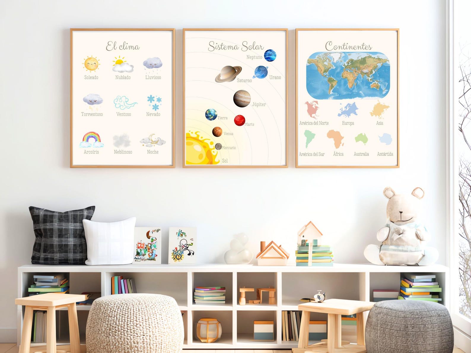 Spanish Educational Posters Set | 21 Printable Montessori Wall Art for ...