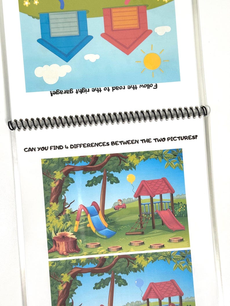 Write and wipe maze and logic activity book, reusable dry erase workbook for preschool and kindergarten kids