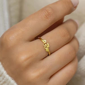 Handmade Brass Om Ring, Spiritual Hindu Jewelry, Yoga Meditation Ring for Men & Women, Minimalist Adjustable Band, Boho Gift for Her/Him