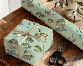 Forest Deer Wildlife Wrapping Paper — Woodland Animal Gift Wrap | Nature Lover & Outdoor Theme Paper