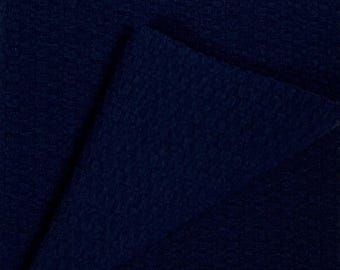 Navy Blue Vespa Knit Fabric by Yard, Textured Fabric, Apparel Sewing Material, Dressmaking Fabric, T Shirt Fabric