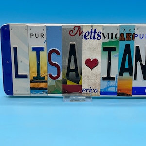 License Plate Signs - Anniversary Date - 10th Anniversary Tin Gift - Anniversary Present- Wedding Date - Husband - Wife - Birthdate