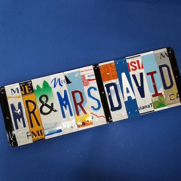 Personalized Last Name License Plate Etsy