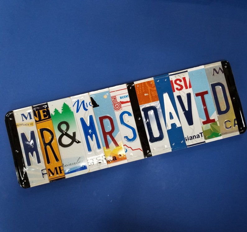 Custom License Plate Signs Personalized gift Custom Gifts Etsy