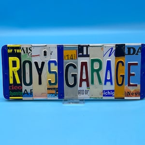 Personalized Gifts for Men Handmade License Plate Metal Sign Custom Made with Family Name, Anniversary Date