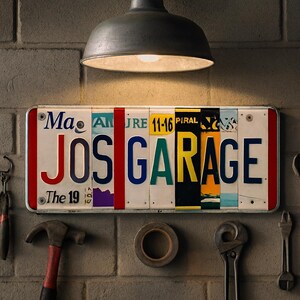 Custom License Plate Sign: Personalized Name or Saying